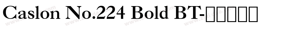 Caslon No.224 Bold BT字体转换